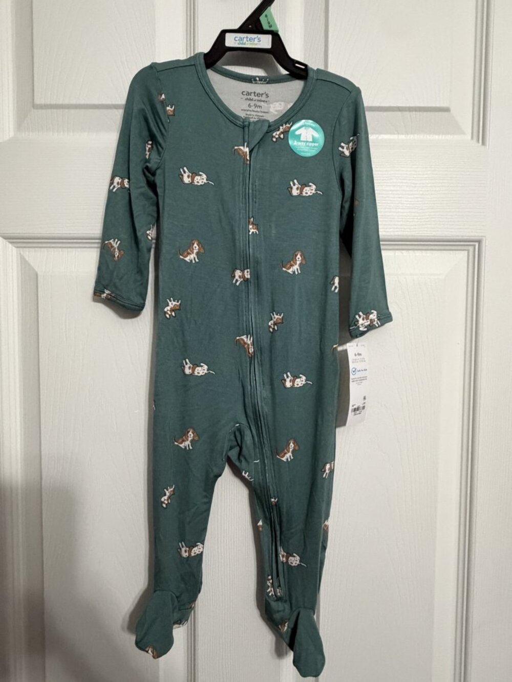 Carter's Child of Mine Puppy Print Footed Pajamas 6-9M